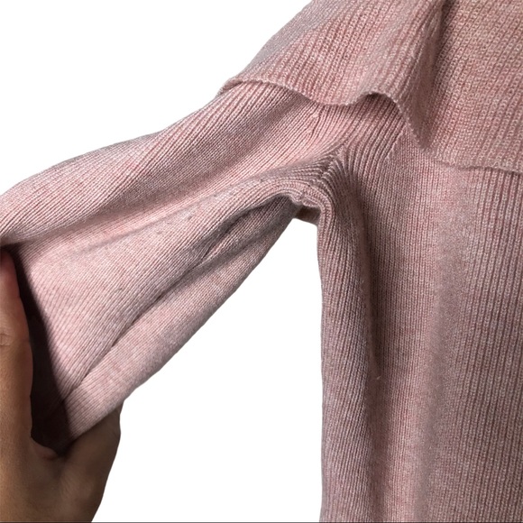 White House Black Market Pink Cold Shoulder Top - Picture 5 of 12